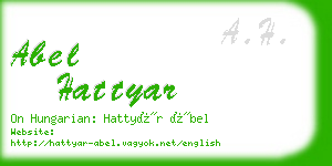 abel hattyar business card